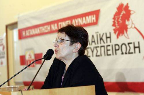 Τρομοκρατικό χαρακτηρίζει η Αλ.Παπαρήγα «το δίλημμα χρεοκοπία ή σωτηρία»