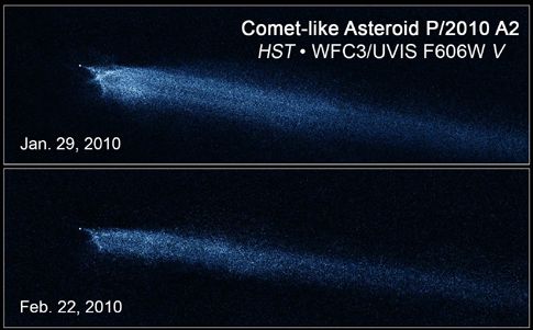 Σύγκρουση μεταξύ αστεροειδών κατέγραψε για πρώτη φορά το Hubble