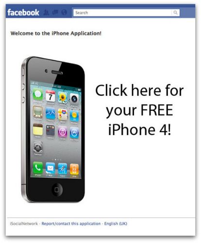 Απάτη στο Facebook με δόλωμα δωρεάν iPhone 4