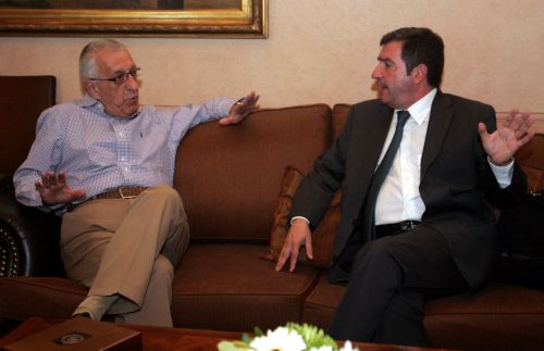 Συνάντηση Γ.Καμίνη-Ν.Κακλαμάνη στο Δημαρχιακό Μέγαρο Αθηνών