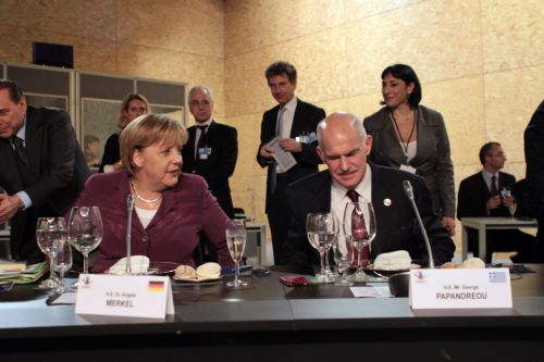 «Εποικοδομητική» συνάντηση Παπανδρέου-Μέρκελ στη Λισαβόνα