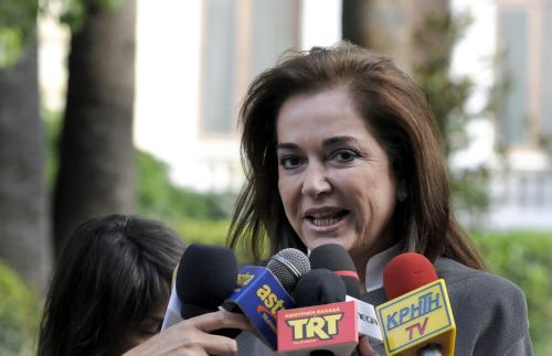 Με τον Δημήτρη Χριστόφια συναντήθηκε στη Λευκωσία η Ντόρα Μπακογιάννη