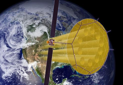 Δορυφόρος με γιγάντια κεραία συνδυάζει την κινητή με τη δορυφορική τηλεφωνία