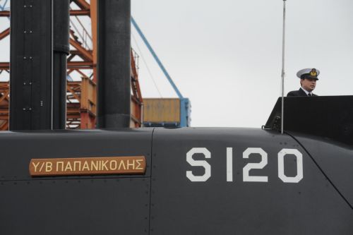 Στο Ναύσταθμο Σαλαμίνας η τελετή υποδοχής του υποβρυχίου «Παπανικολής»