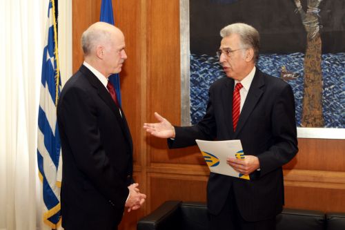 Συνάντηση Παπανδρέου με τον Ευρωπαίο Συνήγορο του Πολίτη, Ν.Διαμαντούρο