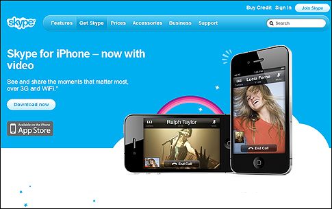 Βιντεοκλήσεις στο iPhone μέσω Wi-Fi και 3G επιτρέπει η νέα εφαρμογή της Skype