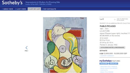 Έργα των Πικάσο και Μιρό «στο σφυρί» στις 8 Φεβρουαρίου