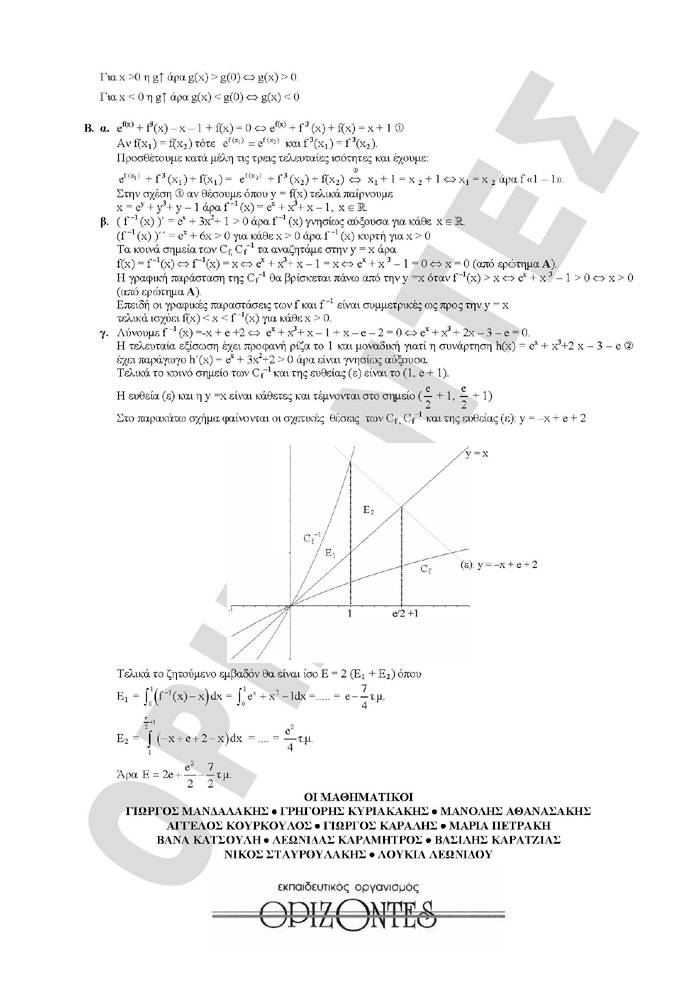 Γ Λυκείου – 27/04/2010 – Μαθηματικά Θετικής & Τεχνολογικής Κατεύθυνσης