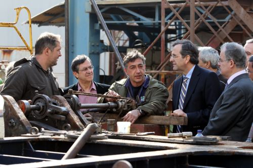 Πορεία ανάπτυξης ζήτησε για άλλη μια φορά ο Αντ.Σαμαράς από τα Ναυπηγεία Ελευσίνας