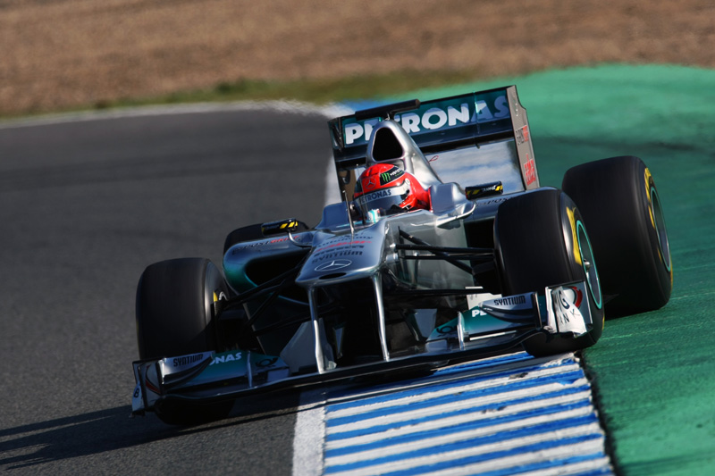 F1 2011, Δοκιμές Jerez, 2η μέρα: Πρώτος χρόνος του Michael Schumacher