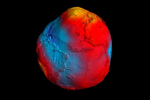 Παγκόσμιος χάρτης της βαρύτητας κάνει τη Γη να μοιάζει με πατάτα
