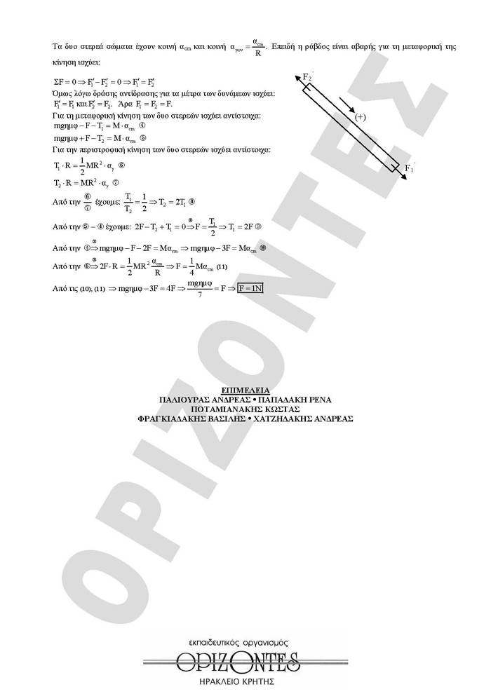 Εξετάσεις 2010 – Γ Λυκείου – Tετάρτη 26/05/2010 – Φυσική Θετικής & Τεχνολογικής Κατεύθυνσης
