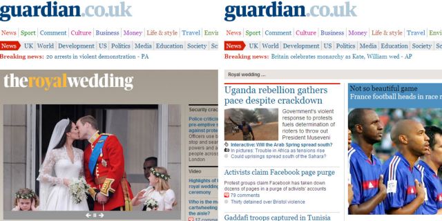 Διπλό πρωτοσέλιδο από τον βρετανικό Guardian για… βασιλικούς και μη