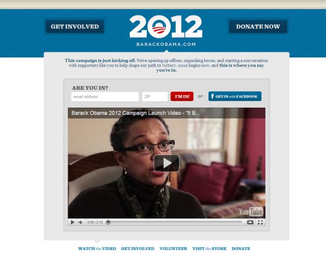 «Παρών» στις προεδρικές εκλογές του 2012 δηλώνει ο Μπαράκ Ομπάμα
