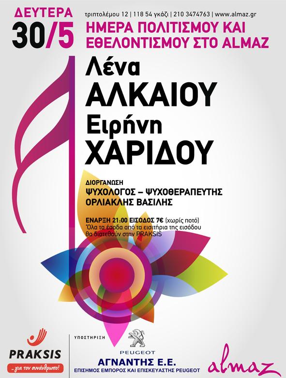 Λένα Αλκαίου και Ειρήνη Χαρίδου τραγουδούν για την ΜΚΟ PRAKSIS