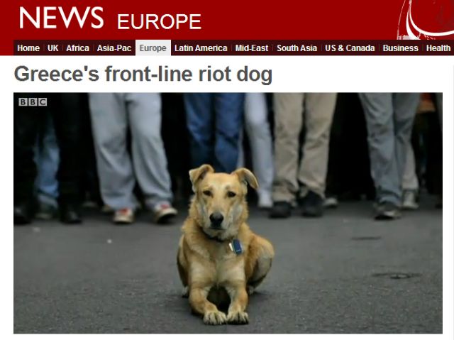 Ο «αφοσιωμένος διαδηλωτής» Λουκάνικος κάνει θραύση στο BBC