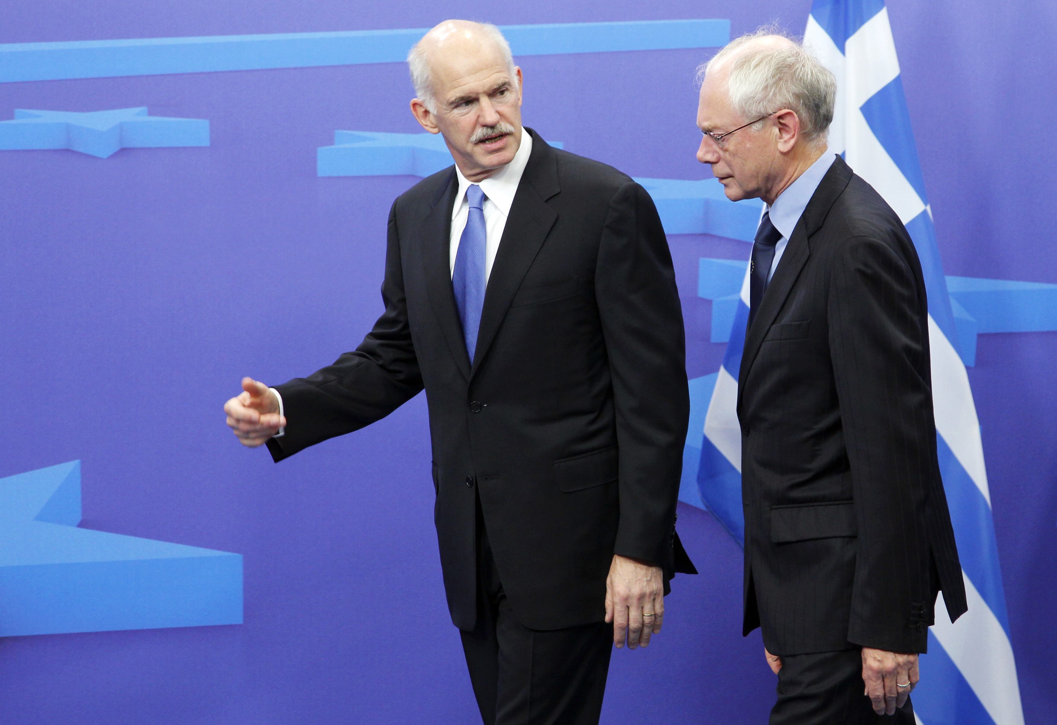 Σε εξέλιξη η συνάντηση του πρωθυπουργού με τον Χέρμαν βαν Ρομπάι