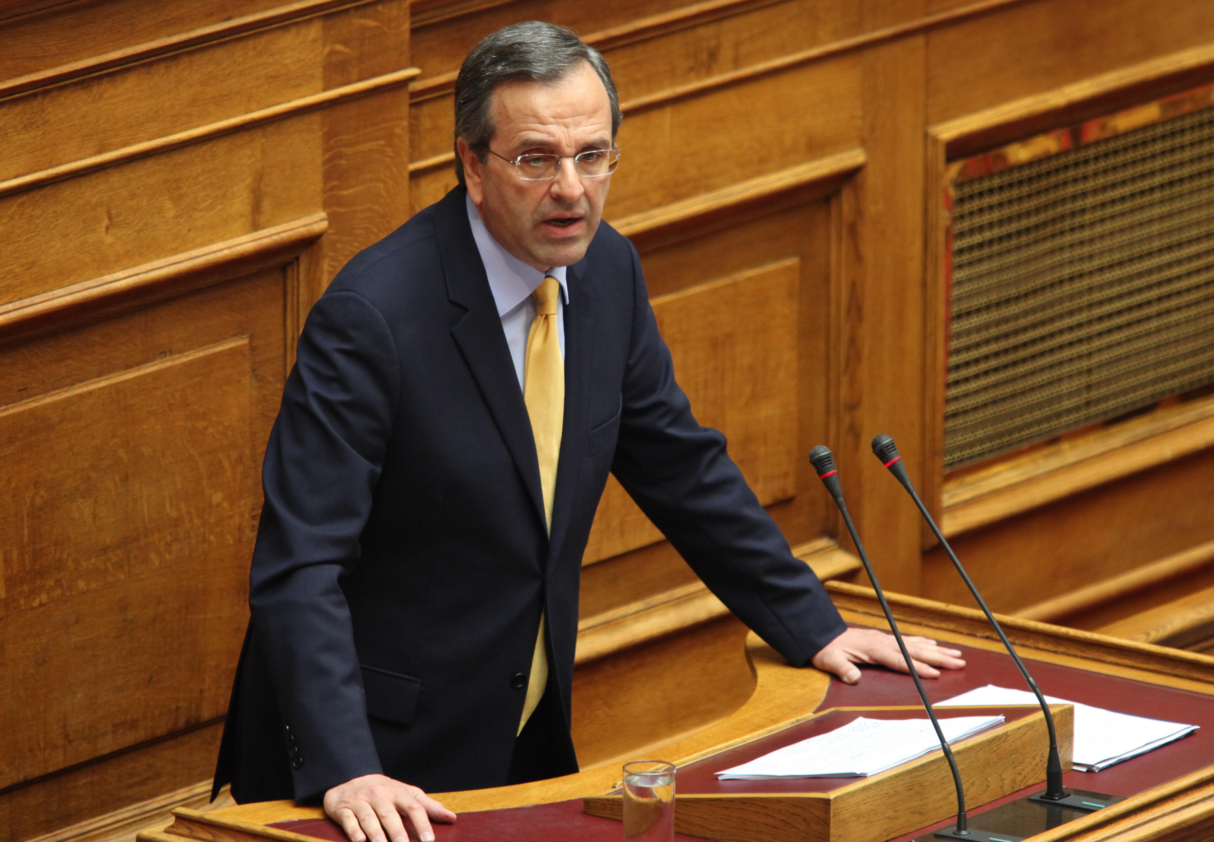 Διπλό «όχι» Σαμαρά σε ψήφο εμπιστοσύνης και διχαστικά διλήμματα