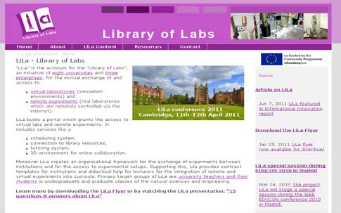 Virtual Labs και Βιβλιοθήκες Εργαστηρίων (LiLa)