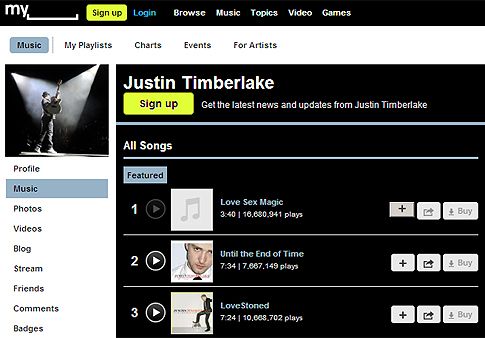 O Τζάστιν Τίμπερλεϊκ νέος συνιδιοκτήτης του MySpace