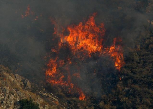 Μάχη με τις φλόγες στο Μαίναλο και τη Σπάρτη δίνει η Πυροσβεστική