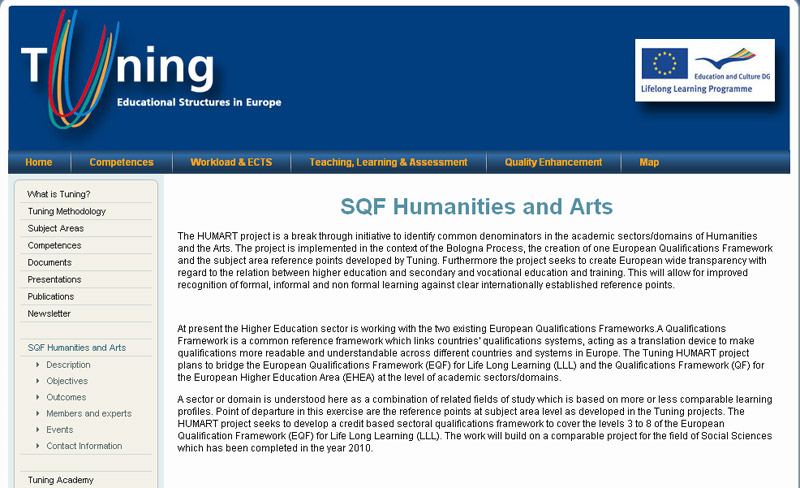Tuning – HUMART: Ένα πρόγραμμα για το «συντονισμό» των Ανθρωπιστικών Επιστημών και των Καλών Τεχνών