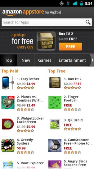 Amazon appstore ανοικτό για μια μέρα στην Ελλάδα
