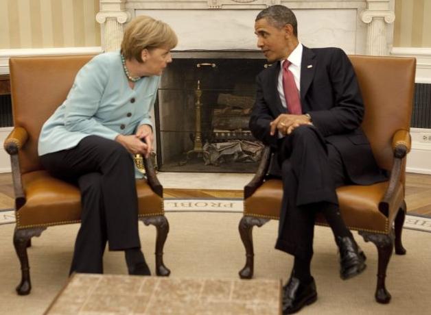 Επικοινωνία Ομπάμα-Μέρκελ για την κρίση στην Ευρωζώνη και το Μεσανατολικό