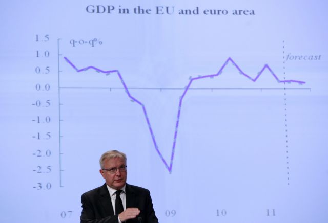Σε στασιμότητα θα οδηγηθεί η ανάπτυξη στην Ευρωζώνη το δ΄τρίμηνο, προβλέπει η Κομισιόν