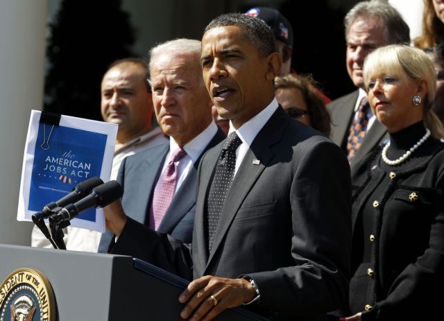 Συναίνεση και όχι μικροπολιτικά παιχνίδια ζητά ο Ομπάμα για το σχέδιο κατά της ανεργίας