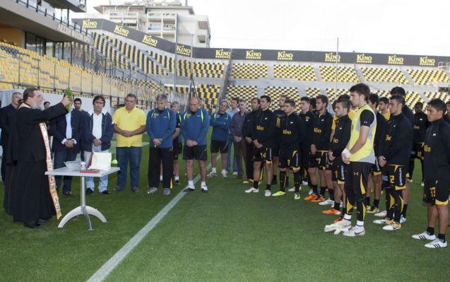 Μοναχοί του Αγίου Όρους στην προπόνηση του Άρη