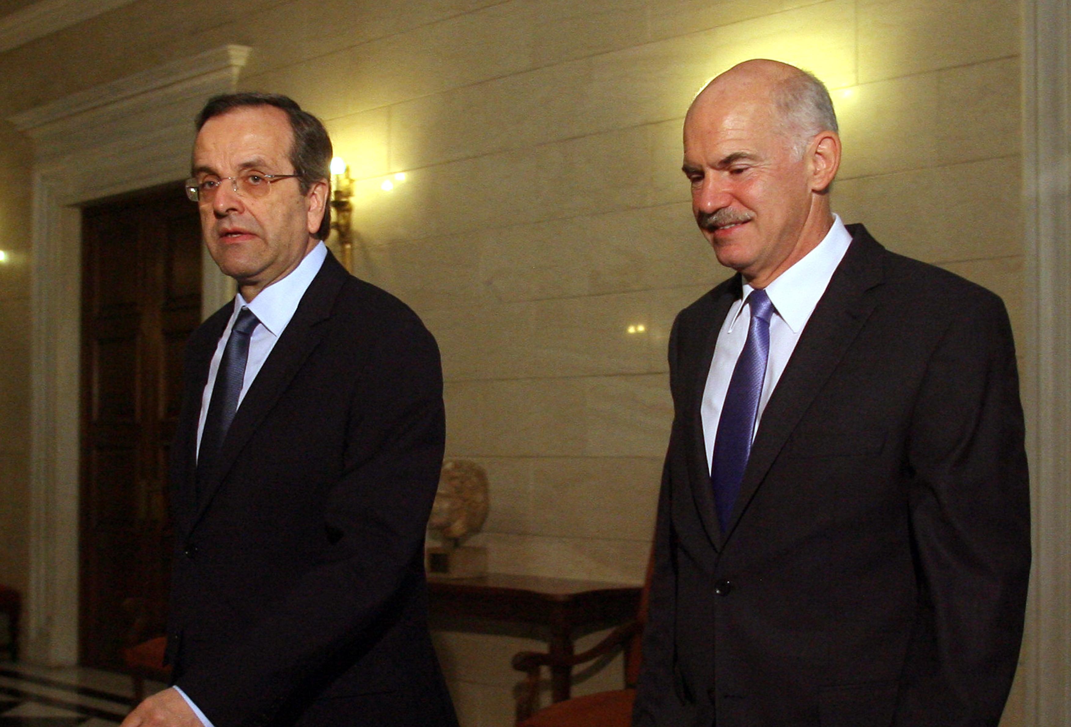 Συνάντηση Παπανδρέου-Σαμαρά την Τρίτη εν όψει των κρίσιμων εξελίξεων