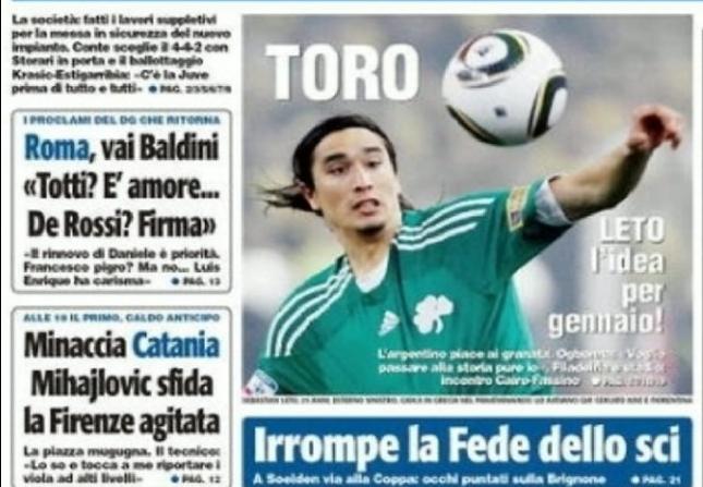 Η Τορίνο έχει στη λίστα της τον Λέτο για μεταγραφή Ιανουαρίου