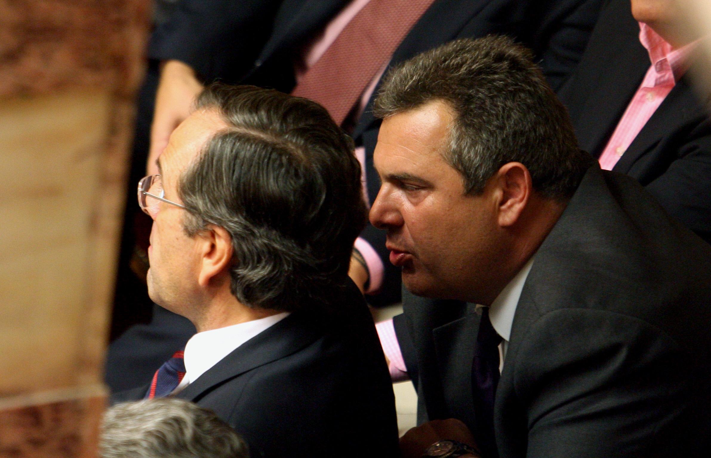 Προβληματισμός στη ΝΔ από την απόφαση Καμμένου να καταψηφίσει την κυβέρνηση