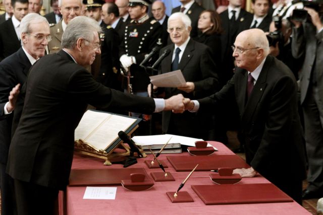 Ορκίστηκε η κυβέρνηση τεχνοκρατών της Ιταλίας υπό τον Μάριο Μόντι