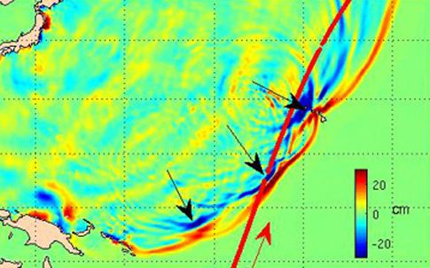Από τη συνένωση δύο κυμάτων σχηματίστηκε το τσουνάμι της Ιαπωνίας