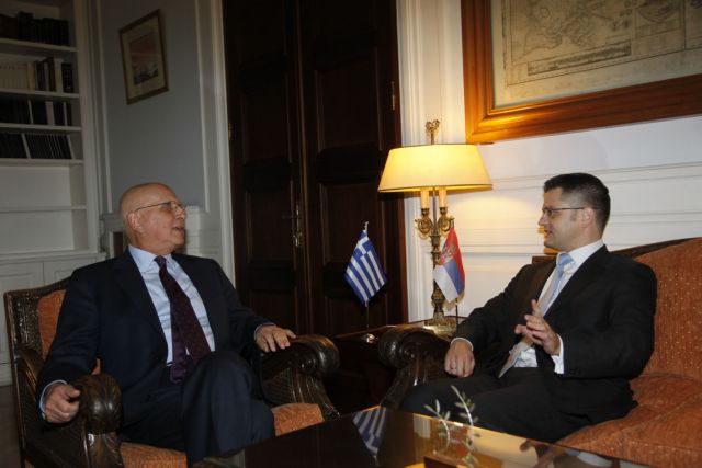 Η Ελλάδα στηρίζει την ευρωπαϊκή πορεία της Σερβίας, επανέλαβε ο Στ.Δήμας στον Β.Γέρεμιτς