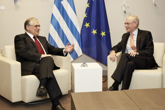 Συνάντηση του Λ. Παπαδήμου με τον Χέρμαν βαν Ρομπάι πριν την έναρξη της Συνόδου Κορυφής