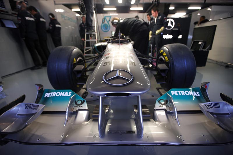 Η νέα Mercedes W03 στο τέλος Φεβρουαρίου του 2012