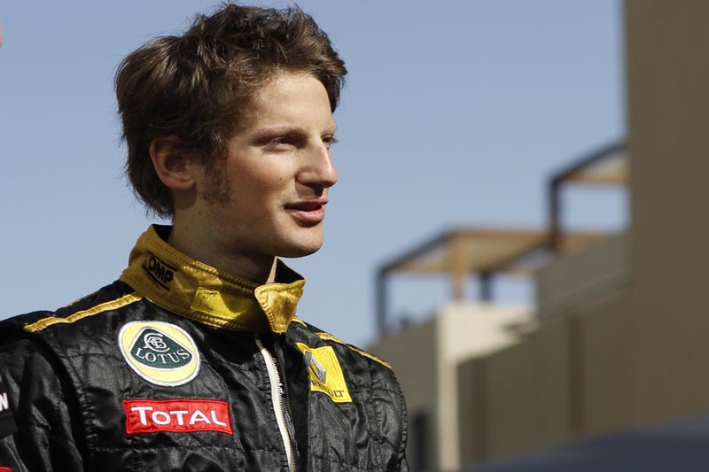 Ο Romain Grosjean στο δεύτερο κόκπιτ της Lotus Renault GP το 2012