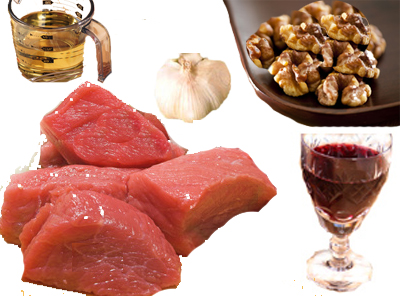 Μοσχάρι κατσαρόλας με καρύδια