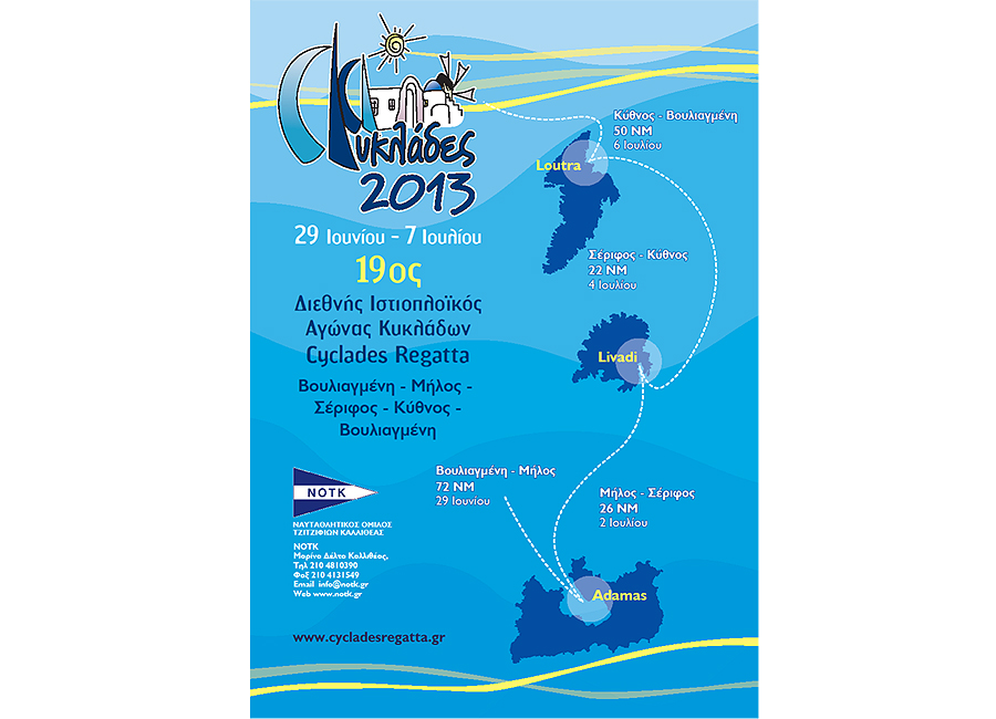 Ξεκινά ο Διεθνής Ιστιοπλοϊκός αγώνας «Cyclades Regatta 2013»