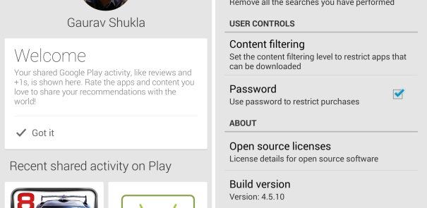 Κοινοποιήσιμες οι αγορές από το Play Store 4.5 μεταξύ φίλων στο Google+
