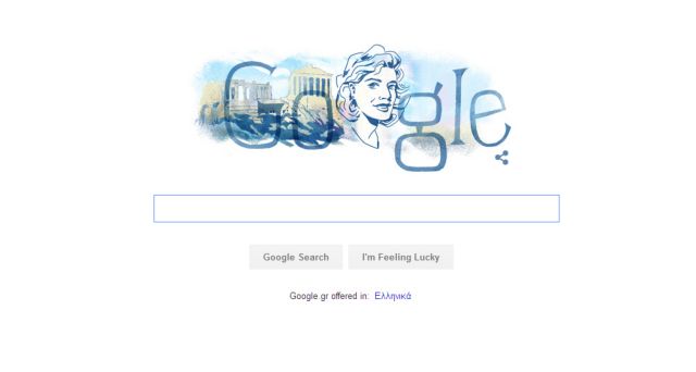 Αφιερωμένο στη Μελίνα Μερκούρη το doodle της Google