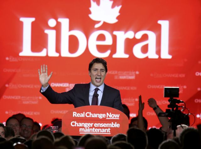Αλλάζει σελίδα ο Καναδάς, ήρθαν στην εξουσία οι Φιλελεύθεροι του Τριντό