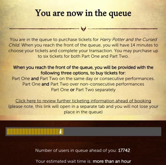 Χιλιάδες εισιτήρια για την παράσταση Χάρι Πότερ πουλήθηκαν μέσα σε λίγη ώρα