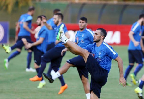 Η πρώτη προπόνηση του Σκίμπε ως τεχνικός της Εθνικής ομάδας