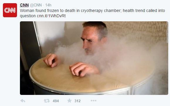 Ο Ριμπερί απαιτεί 1,5 εκατ. ευρώ από το CNN για… κρυοθεραπεία