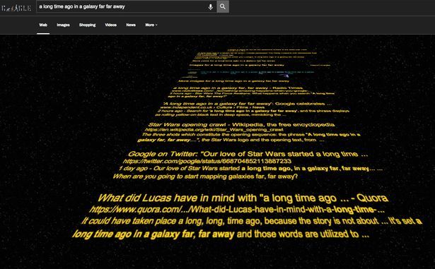 Αν ψάξετε στο Google με την σωστή φράση, θα μπείτε στο… Star Wars