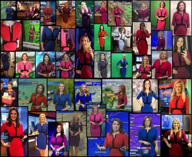 Με το ίδιο φόρεμα παρουσίασαν τον καιρό 50 μετεωρολόγοι στις ΗΠΑ